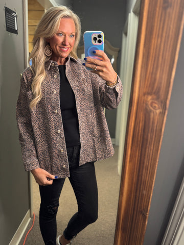 Leopard Twill Jacket