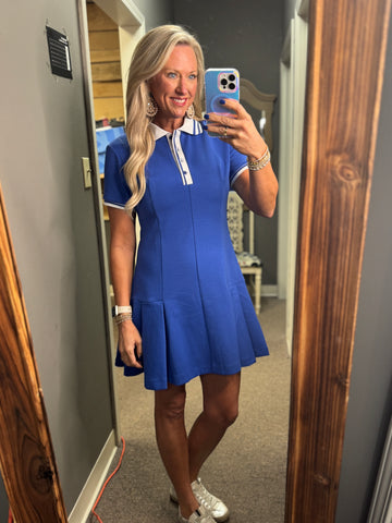 Game Day Knit Polo Dress