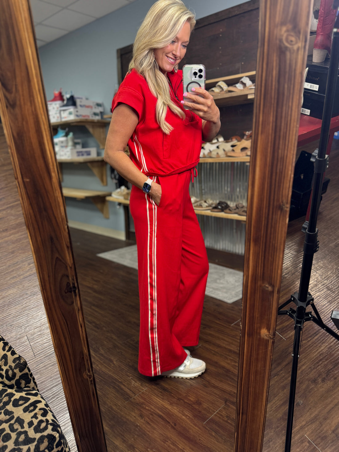 Jersey Pullover Top and Wide Leg Pant Set