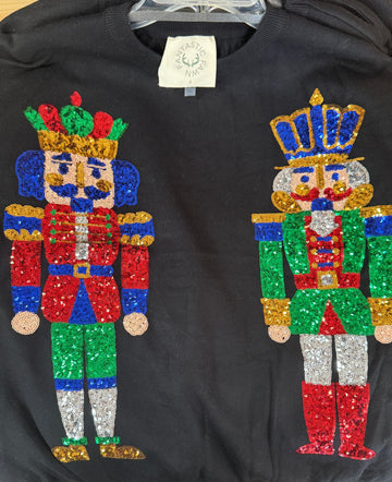 Nutcrackers Sequins Embroidery Sweater