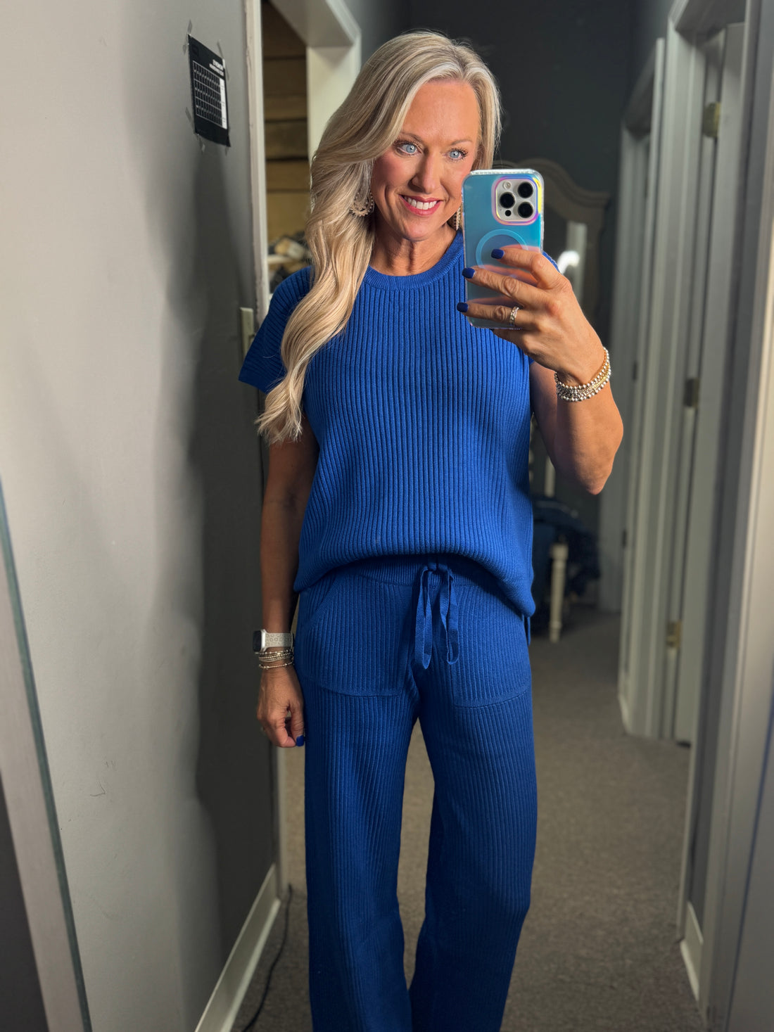 Blue Bliss Ribbed Set