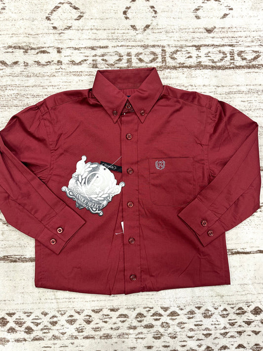 Boy's Solid Button Down Shirt