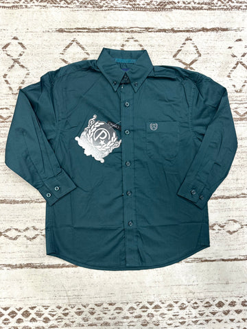 Boy's Solid Button Down Shirt