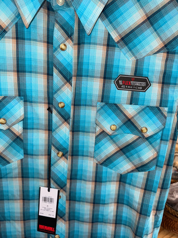 Men's Plaid Dobby SS Snap Shirt