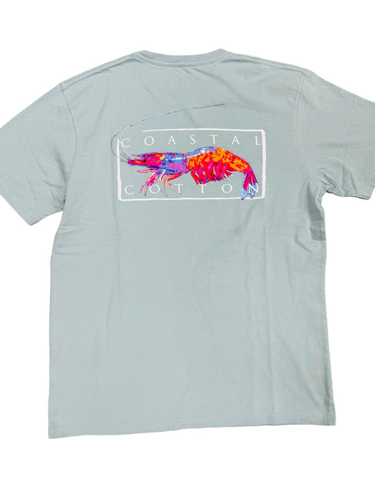 Coastal Cotton Bay Green Shrimp T-Shirt