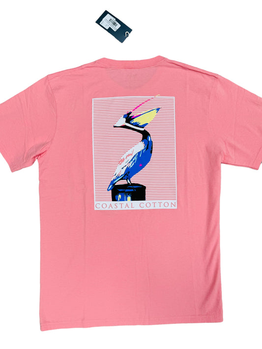 Coastal Cotton Watermelon Pelican T-Shirt