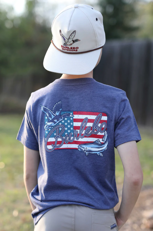 Burlebo Youth Tee - American Flag Patch