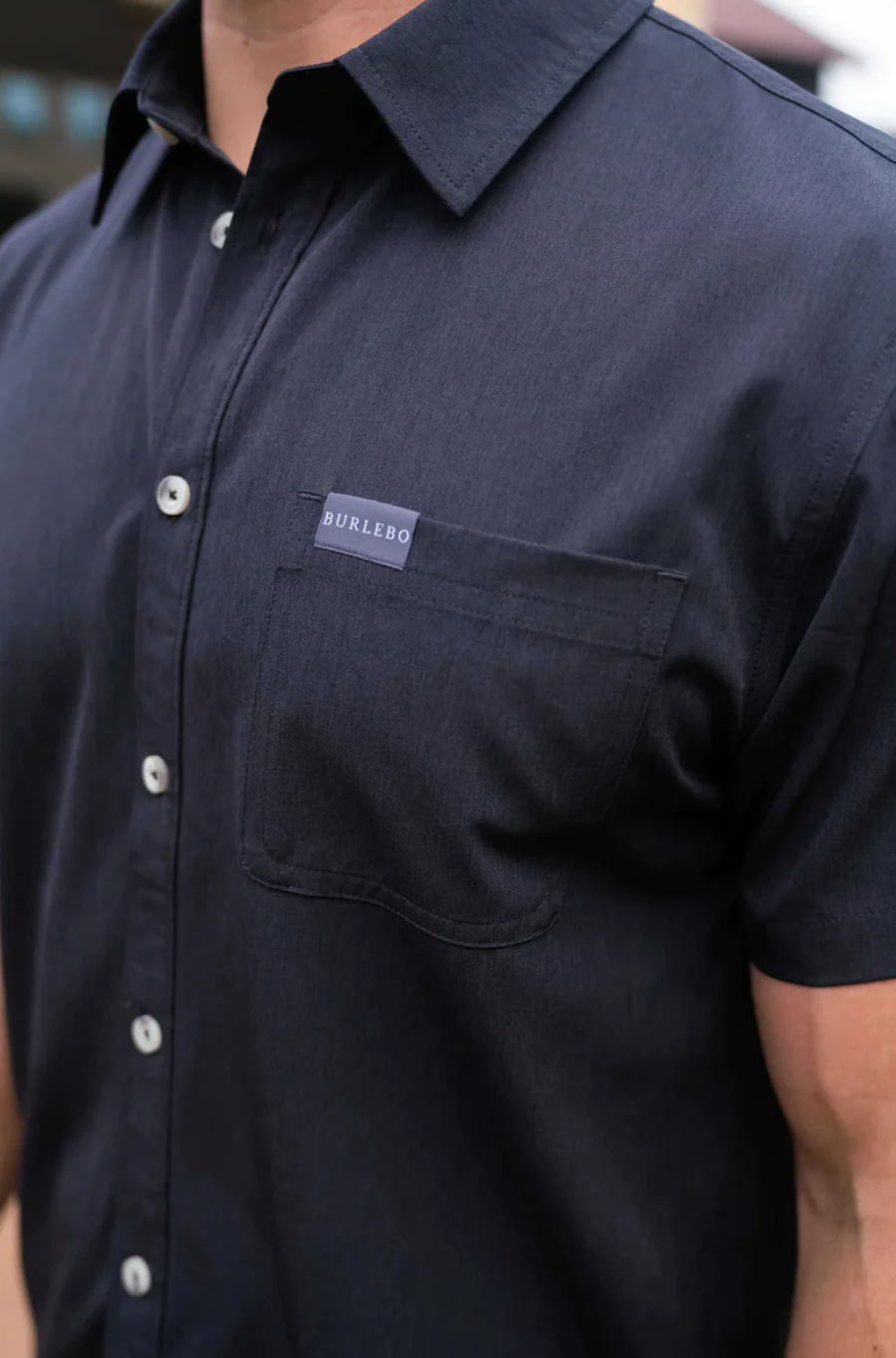 Performance Button Up - Heather Black