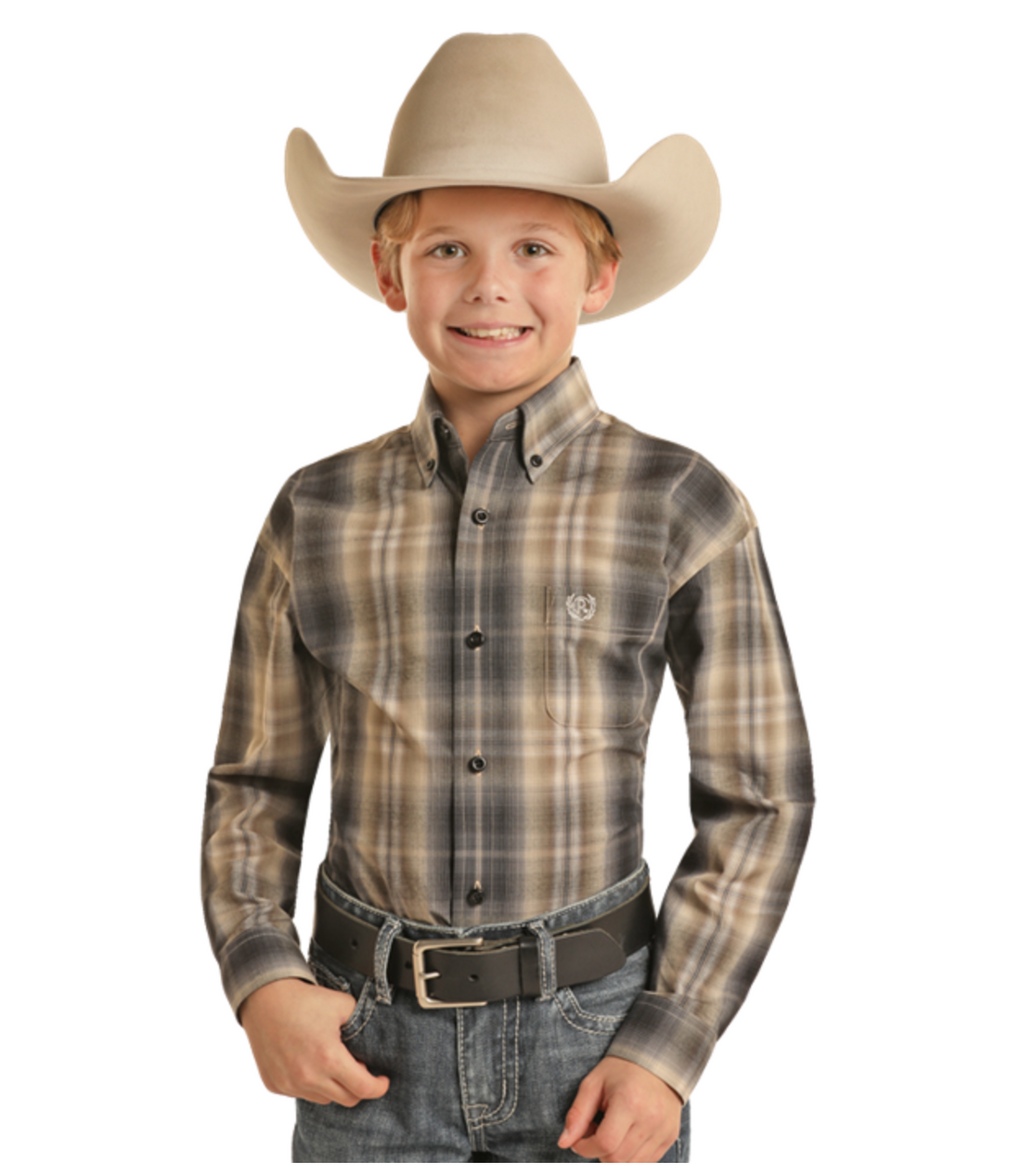 Boys Plaid Button Up Shirt