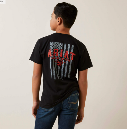 Boy's Ariat Western Vertical Flag T-Shirt