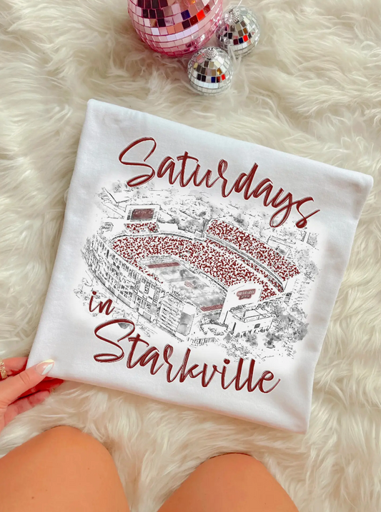 Mississippi Bulldogs Saturdays in Starkville T-Shirt