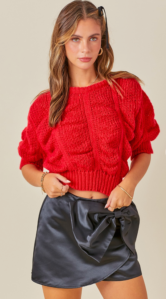 Cropped Detailed Sweater