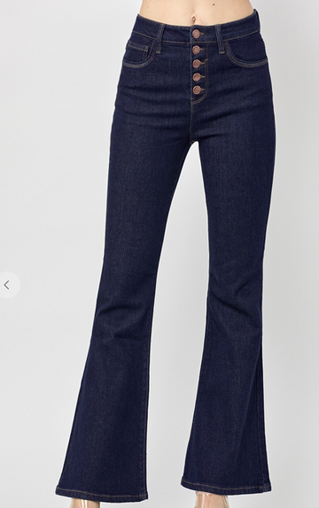 Risen HW Button Fly Flare Jean