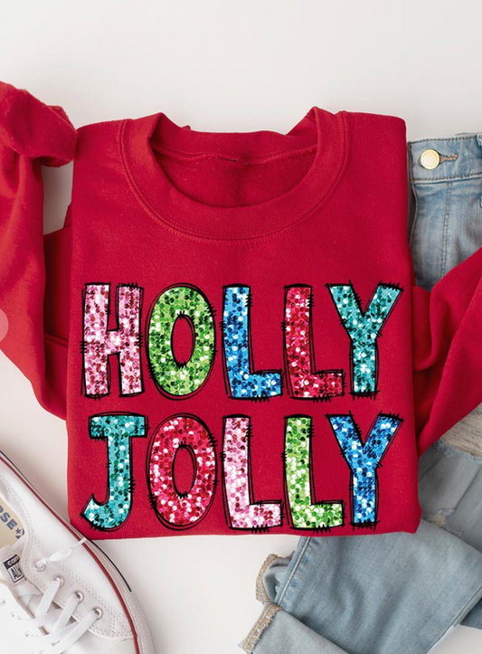 Merry Christmas "Holly Jolly" Sweatshirt