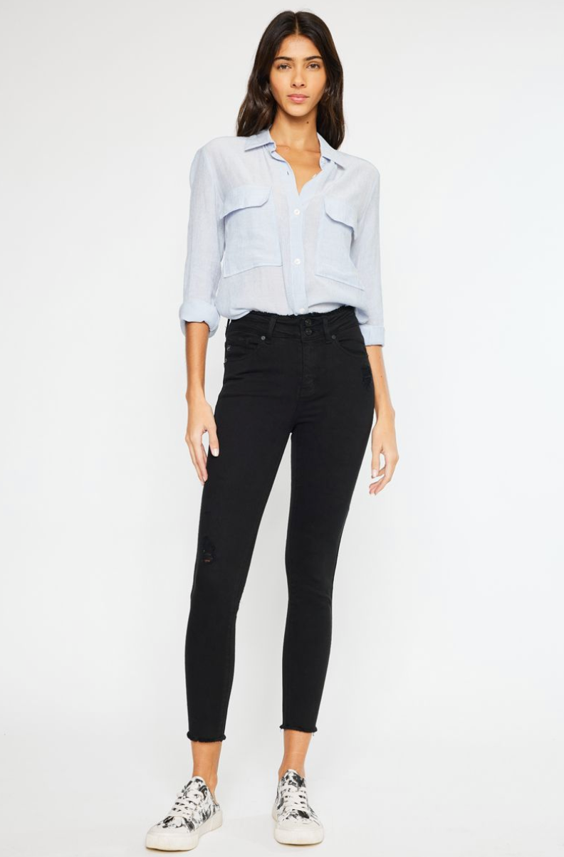 KanCan High Rise Double WB Ankle Skinny Jeans
