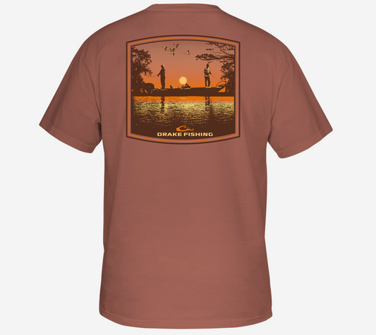 Drake Bass Fishing Sunset T-Shirt