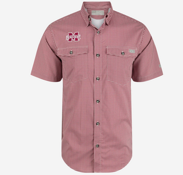 Drake Mississippi State Frat Gingham Short Sleeve Shirt