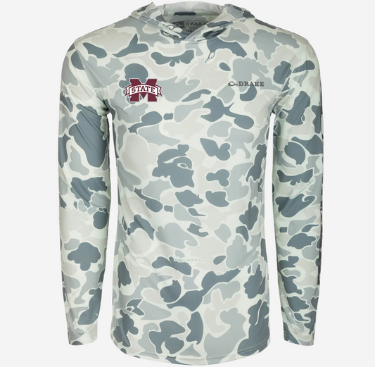 Drake Mississippi State Performance Long Sleeve Camo Hoodie