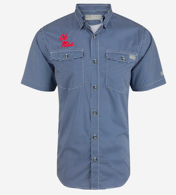 Drake Ole Miss Frat Gingham Short Sleeve Shirt