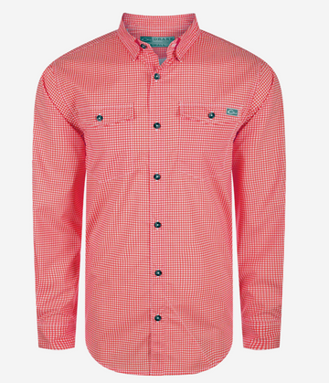 Frat Gingham Check Button-Down Long Sleeve Shirt