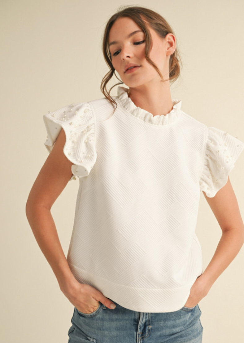 Pearl Detail Top
