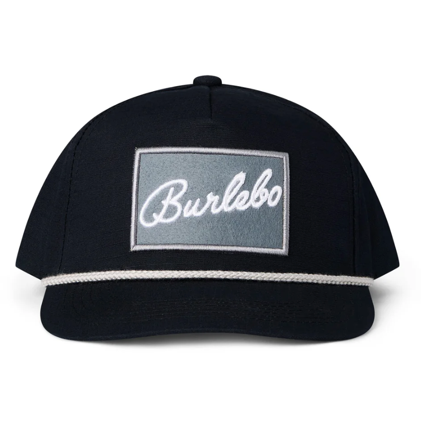 Cap - BURLEBO Grey Patch - Black