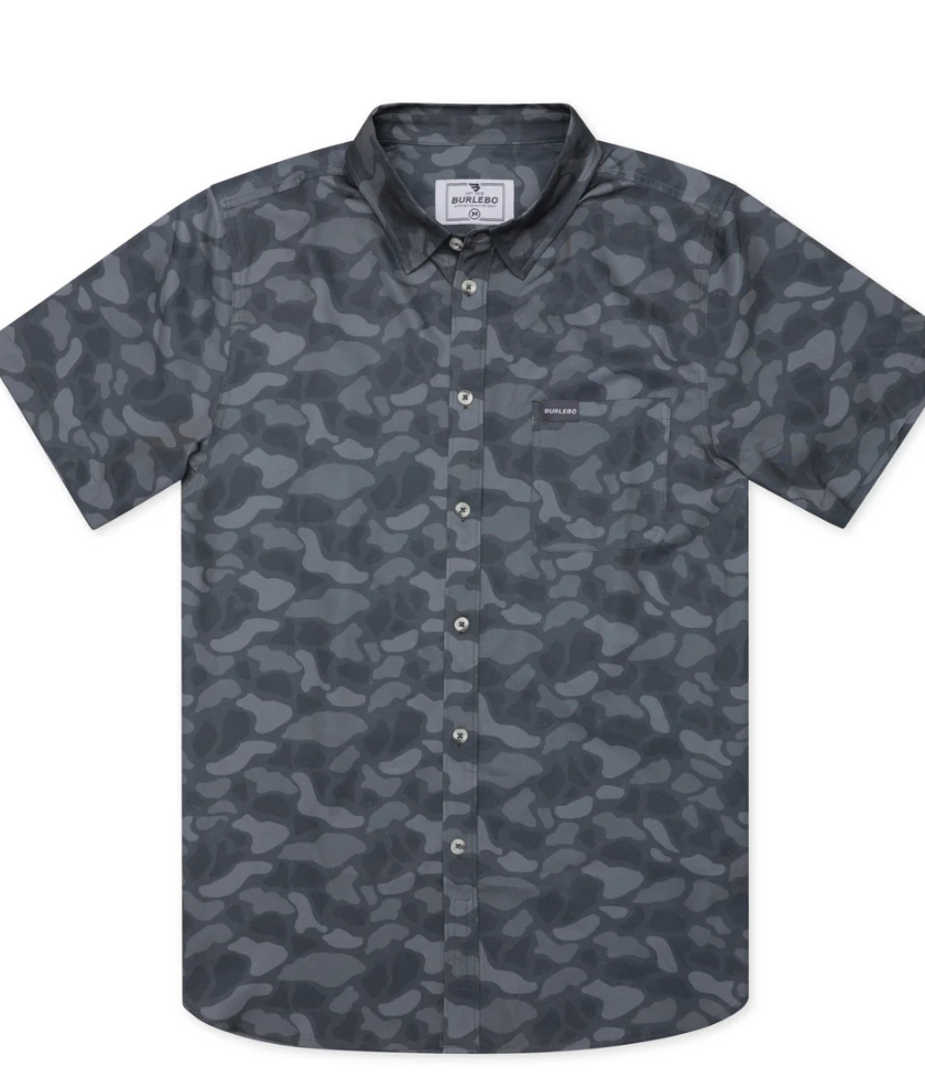 Performance Button Up - Stone Camo