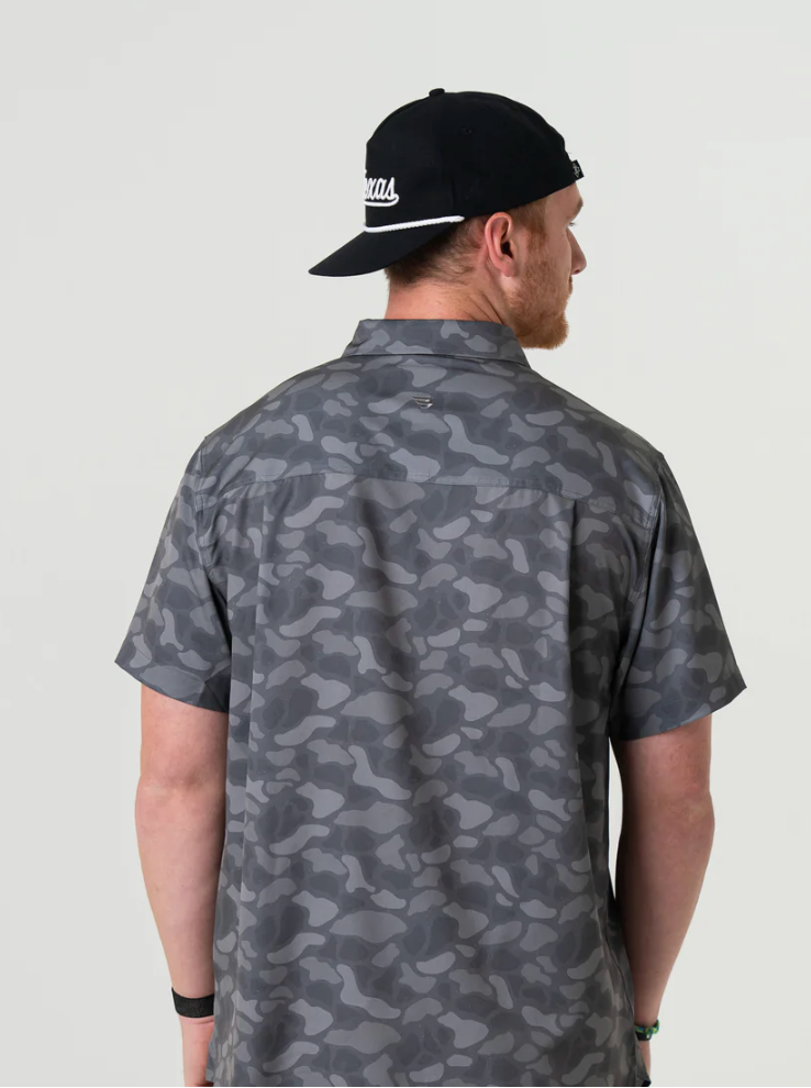 Performance Button Up - Stone Camo