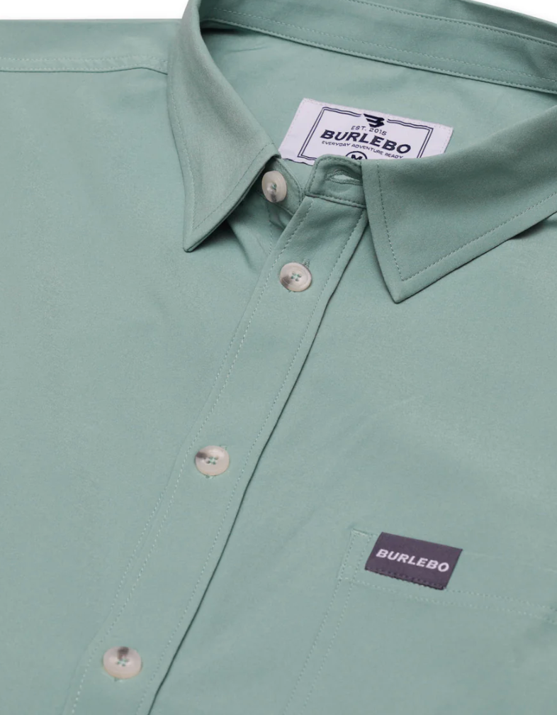 Performance Button Up - Ocean Swell