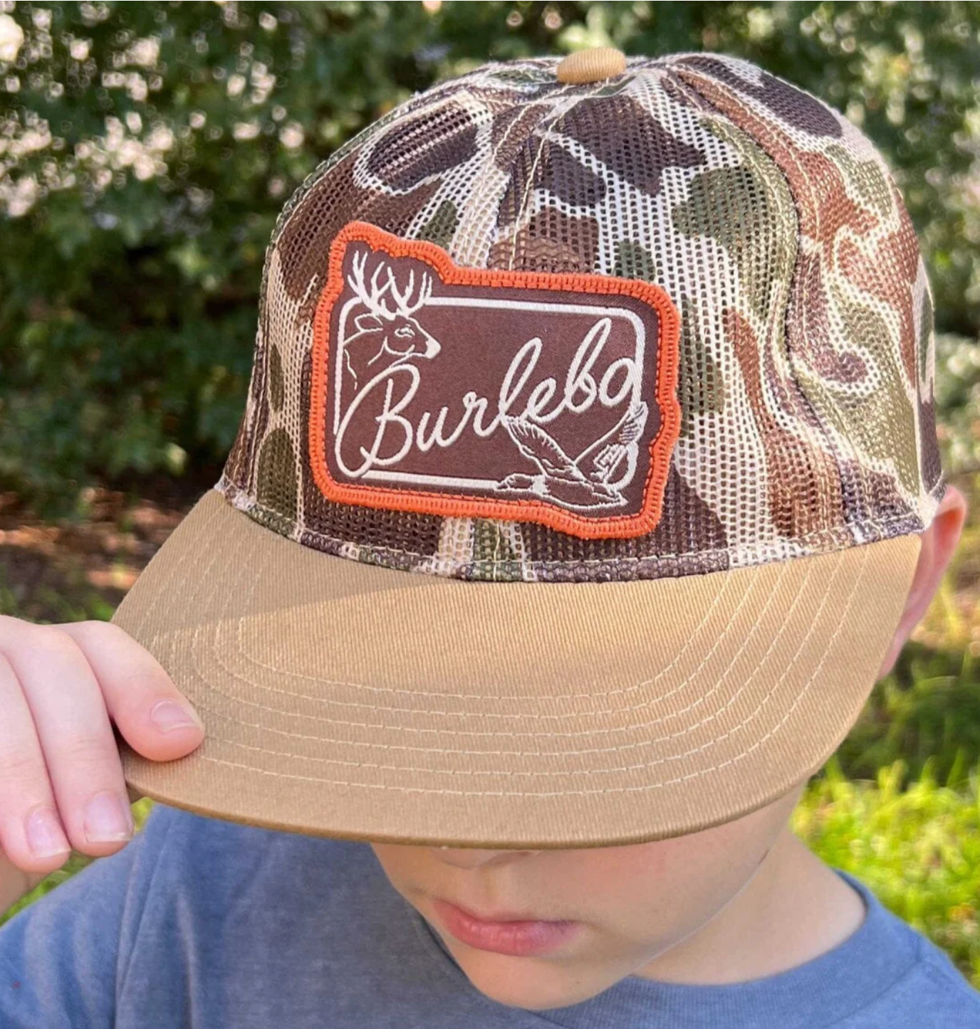 Youth Cap - Patch Logo - Camo Mesh