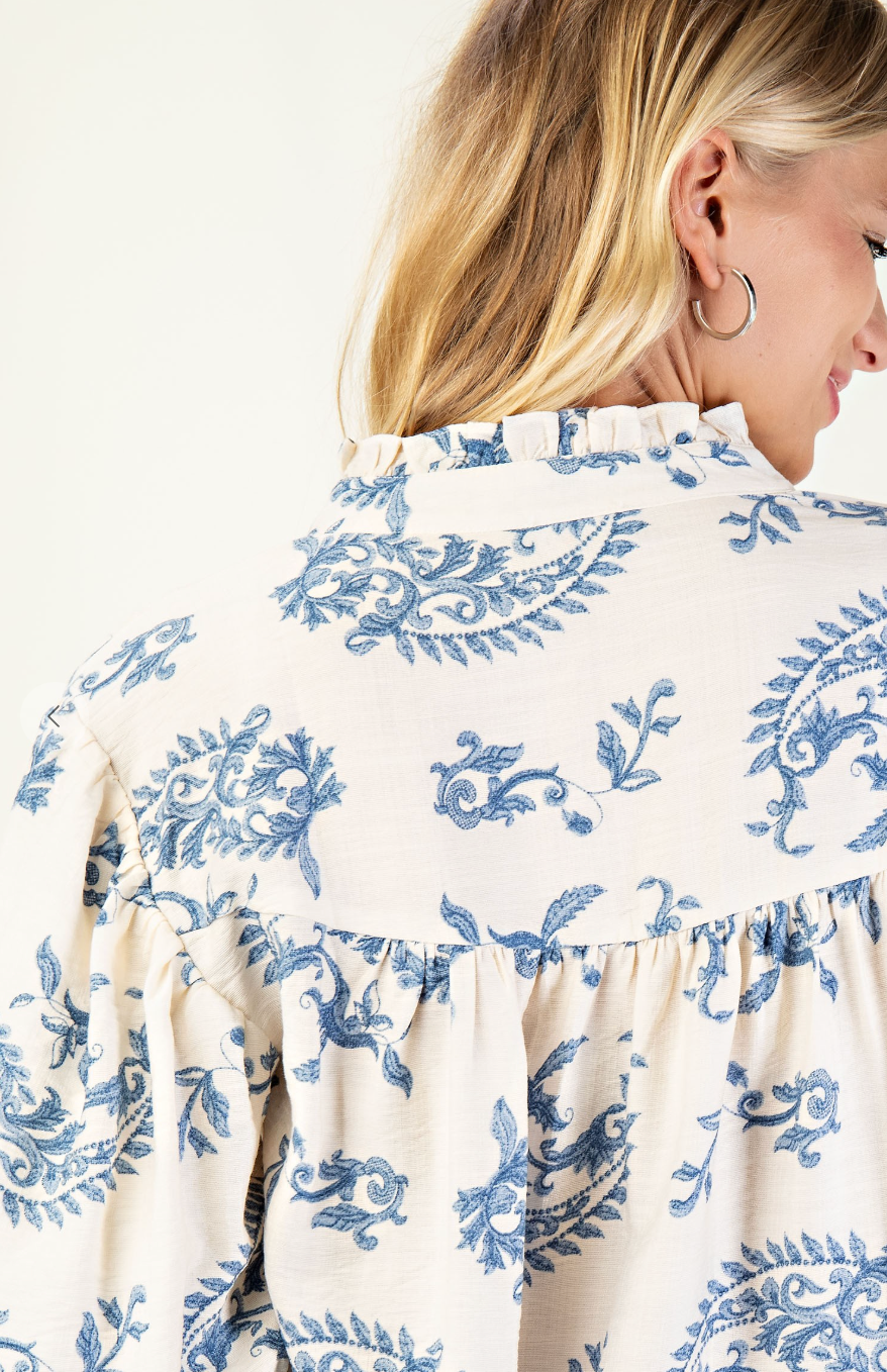 Beautiful Vintage Print Top