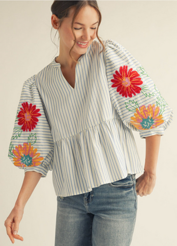 Babydoll Embroidery Top