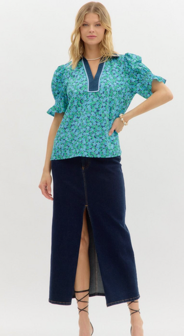 Charming Floral Smocked Top