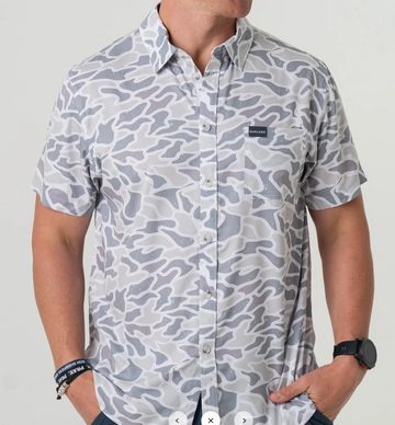 Performance Button Up - White Camo