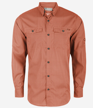 Frat Gingham Check Button-Down Long Sleeve Shirt