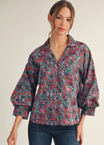 Floral Frenzy Button-Down