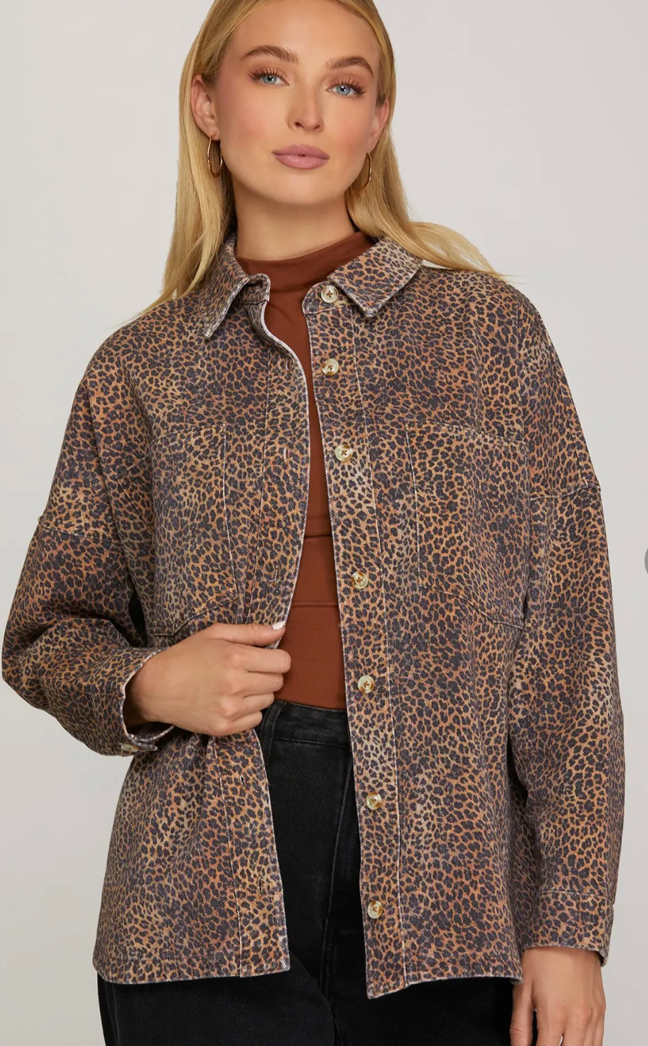 Leopard Twill Jacket