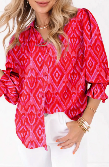 Pink Aztec Pattern Top