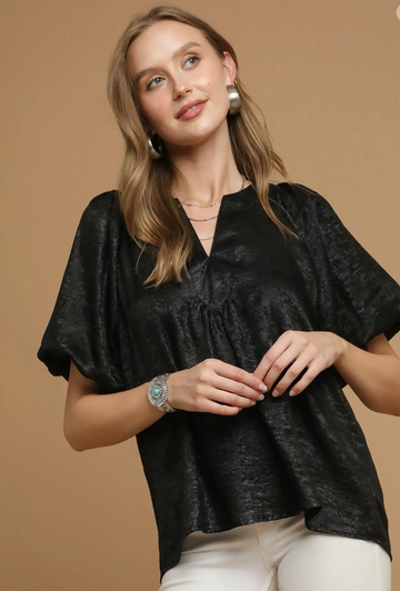 The Black Metallic Top