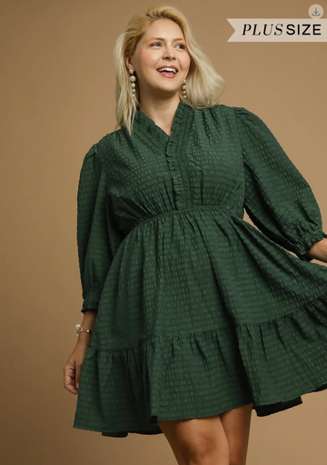 Plus Size Textured Dress