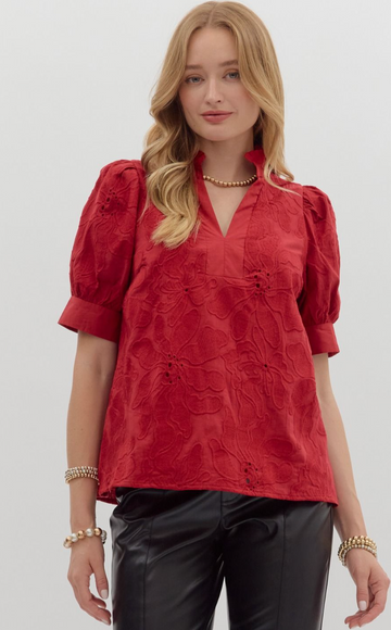 Scarlet Blossom Top