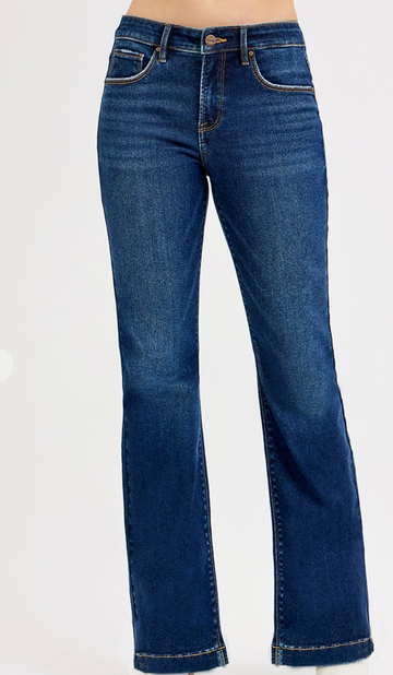 Tummy Control Mid Rise Flare Basic Jeans