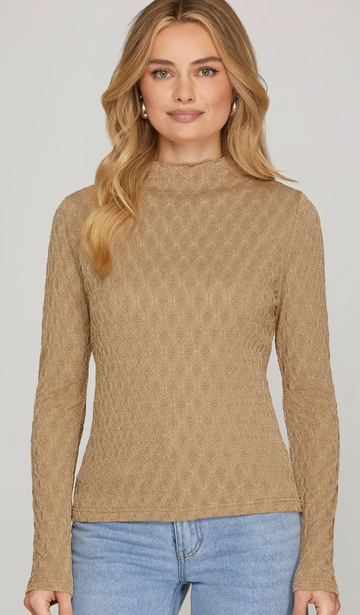 Flattering Mock Neck Top