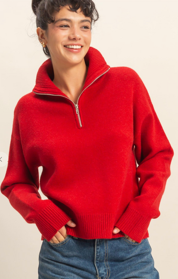 Half Zip Classic Sweater