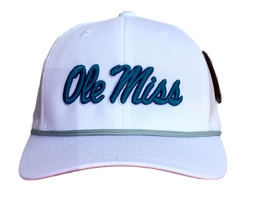 Ole Miss Script 3D 6 Panel Rope Hat