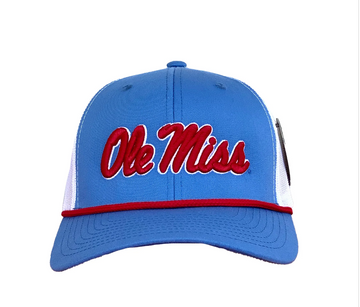 Ole Miss Script 3D 6 Panel Rope Hat