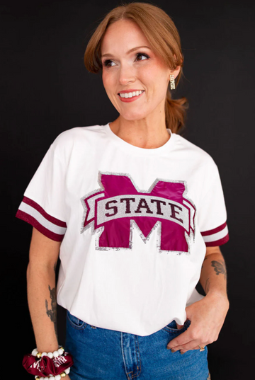 Mississippi State Sparkle Logo T-Shirt