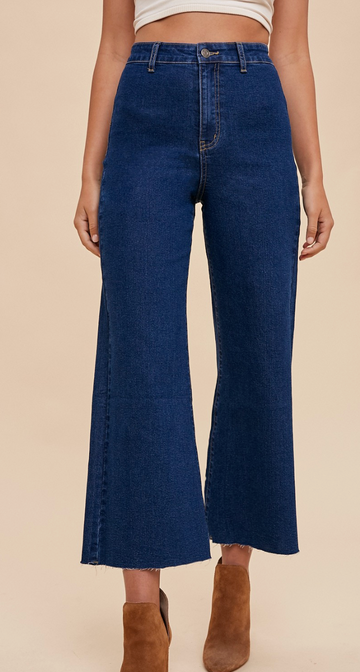 High Rise Cropped Denim Jeans