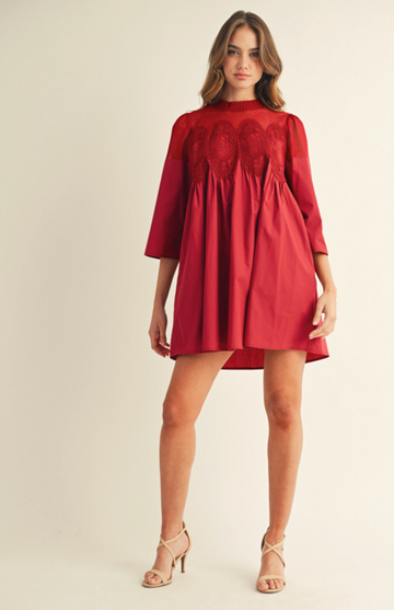 Crochet Lace Babydoll Dress