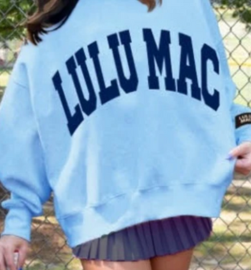 LuLu Mac Sweatshirt | Baby Blue/Navy